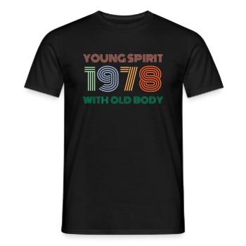 Millésime 1978 - T-shirt homme - noir - Devant - AI Model Male 178 light (178cm)