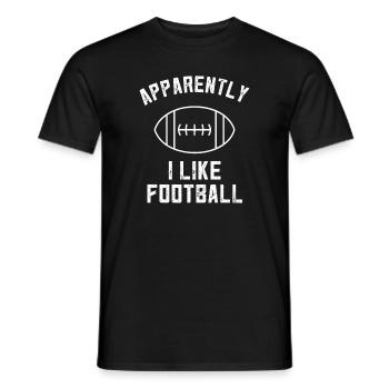 Girls Football Party Outfit Funny Football Stuff - Men's T-Shirt - black - Front - AI Model Male 178 light (178cm)