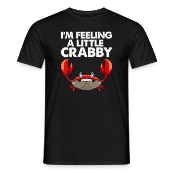 Lustige Krabben-Design für Männer Frauen Crabby Crabbing Cr - Männer T-Shirt - Schwarz - Vorne - AI Model Male 178 light (178cm)