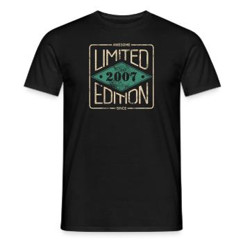 Génial depuis 2007 Retro Vintage Design - T-shirt homme - noir - Devant - AI Model Male 178 light (178cm)
