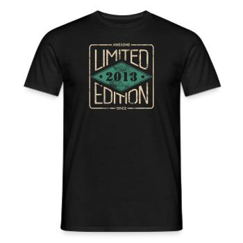 Awesome Since 2013 Retro Vintage Design - Men's T-Shirt - black - Front - AI Model Male 178 light (178cm)
