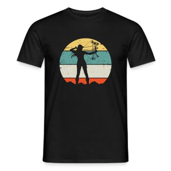 Bogenjagd BogenschießenautonomindigenousSurvivalhum - Männer T-Shirt - Schwarz - Vorne - AI Model Male 178 light (178cm)