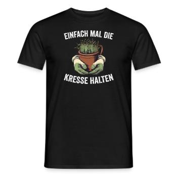 Einfach Mal die Kresse Halten Gartenlust Gärtner - Männer T-Shirt - Schwarz - Vorne - AI Model Male 178 light (178cm)