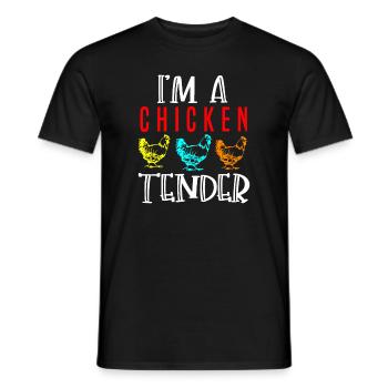 Funny I'm a chicken Tender Gifts Birthday Party ac - Men's T-Shirt - black - Front - AI Model Male 178 light (178cm)