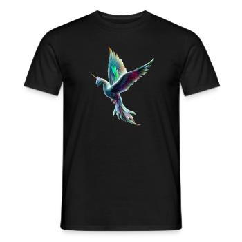 Oiseau licorne - T-shirt homme - noir - Devant - AI Model Male 178 light (178cm)