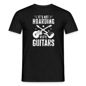 It's Not Hoarding If It's Guitars Player Funny Gui - Men's T-Shirt - black - Front - AI Model Male 178 light (178cm)