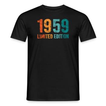 Limited Edition Vintage 1959 Retro Vintage - Men's T-Shirt - black - Front - AI Model Male 178 light (178cm)