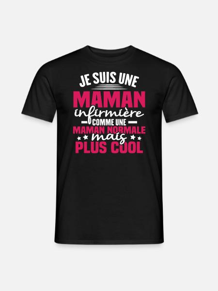 Je suis une maman infirmière - T-shirt homme - noir