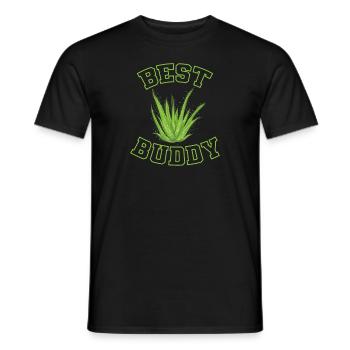 Best Buddy Aloe Vera Skin Miracle Cure - Men's T-Shirt - black - Front - AI Model Male 178 light (178cm)