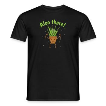 Aloe there! Aloe Vera Cream Cosmetics - Men's T-Shirt - black - Front - AI Model Male 178 light (178cm)