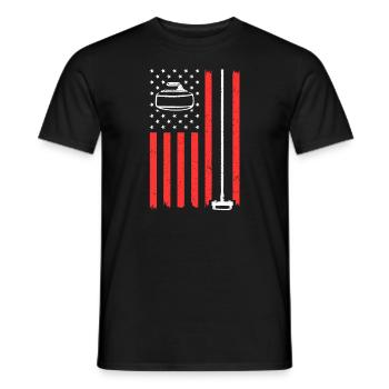 Lustiges Curling-Geschenk für Männer Frauen Curling-Spieler U - Männer T-Shirt - Schwarz - Vorne - AI Model Male 178 light (178cm)