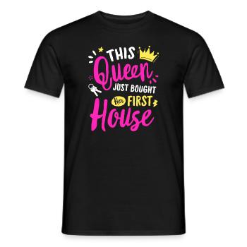 Nouveau propriétaire 2023 Fille de pendaison de crémaillère pour une nouvelle maison - T-shirt homme - noir - Devant - AI Model Male 178 light (178cm)