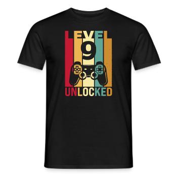 Zehn 9 Jahre 9 Geburtstag Kind Sohn Lustiger Spieler 9. Jahre - Männer T-Shirt - Schwarz - Vorne - AI Model Male 178 light (178cm)