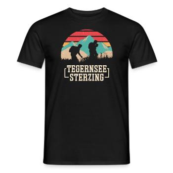 Crossing the Alps Tegernsee Sterzing - Men's T-Shirt - black - Front - AI Model Male 178 light (178cm)
