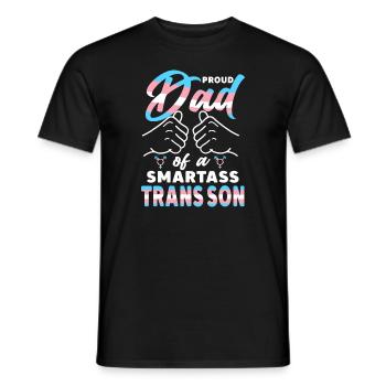 Männer Awesome Proud Trans Dad Pride LGBT Bewusstsein - Männer T-Shirt - Schwarz - Vorne - AI Model Male 178 light (178cm)