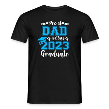 Proud Dad of a Class of 2023 Graduate Senior 23 Gr - Men's T-Shirt - black - Front - AI Model Male 178 light (178cm)