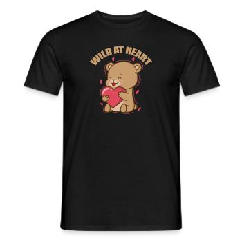 Wild at Heart Bär Tier Wald - Männer T-Shirt - Schwarz - Vorne - AI Model Male 178 light (178cm)