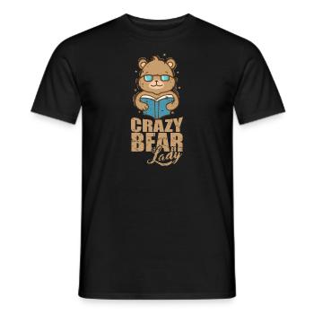 Crazy Bear Lady Forest Animal - T-shirt homme - noir - Devant - AI Model Male 178 light (178cm)