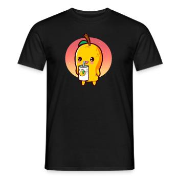 Erfrischende Mango genießt Mangosaft - Männer T-Shirt - Schwarz - Vorne - AI Model Male 178 light (178cm)
