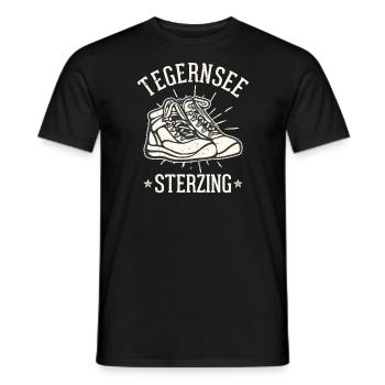 Crossing the Alps Tegernsee Sterzing - Men's T-Shirt - black - Front - AI Model Male 178 light (178cm)