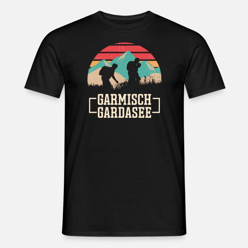 Alpenüberquerung Garmisch Gardasee - Männer T-Shirt - Schwarz