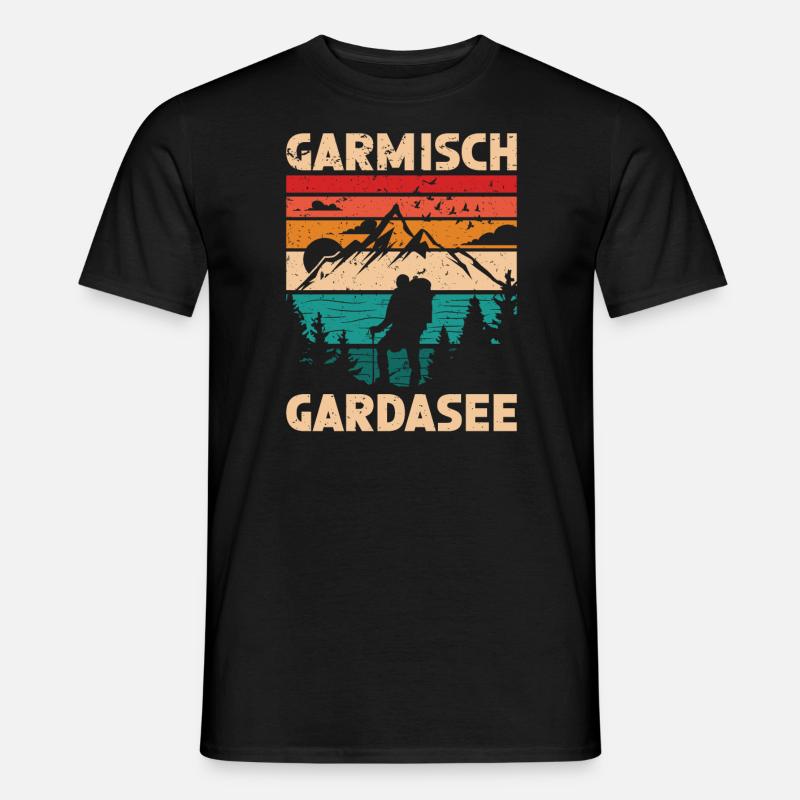 Alpenüberquerung Garmisch Gardasee - Männer T-Shirt - Schwarz