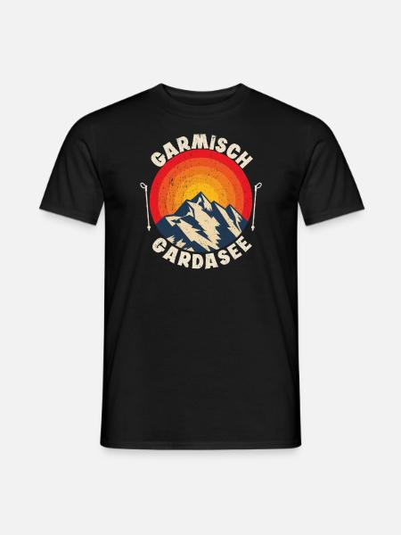 Alpenüberquerung Garmisch Gardasee - Männer T-Shirt - Schwarz