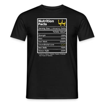 Drôle de calligraphie arabe Lettre Papa Baba Père - T-shirt homme - noir - Devant - AI Model Male 178 light (178cm)