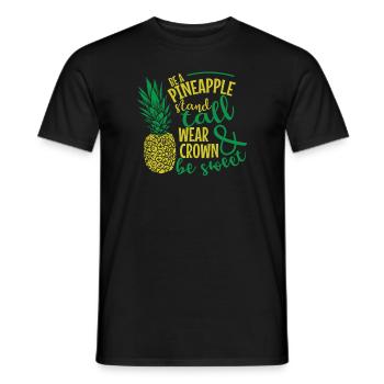 Soyez un ananas et soyez un fruit sucré - T-shirt homme - noir - Devant - AI Model Male 178 light (178cm)