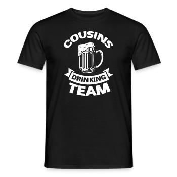 Cousins drinking team Family - Men's T-Shirt - black - Front - AI Model Male 178 light (178cm)