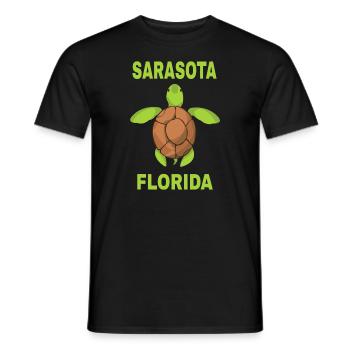 Sarasota Vacances en famille Tortue de mer de Floride - T-shirt homme - noir - Devant - AI Model Male 178 light (178cm)