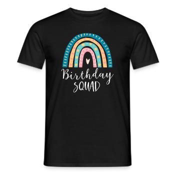 Birthday Squad Regenbogen Geschenke Happy Bday Familienmitglieder - Männer T-Shirt - Schwarz - Vorne - AI Model Male 178 light (178cm)
