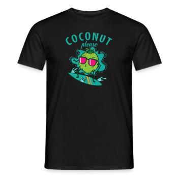 Noix de en surfant Coconut Please - T-shirt homme - noir - Devant - AI Model Male 178 light (178cm)