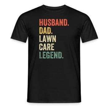 Mari Papa Entretien de pelouse Légende Tonte Jardinier Fathe - T-shirt homme - noir - Devant - AI Model Male 178 light (178cm)