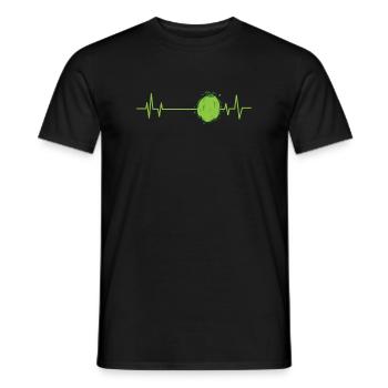 Heartbeat pour la ligne heartbeat noix de - T-shirt homme - noir - Devant - AI Model Male 178 light (178cm)