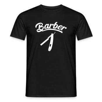 Barber Men's Women'sfunny bday barberbeste niedliche Bar - Männer T-Shirt - Schwarz - Vorne - AI Model Male 178 light (178cm)