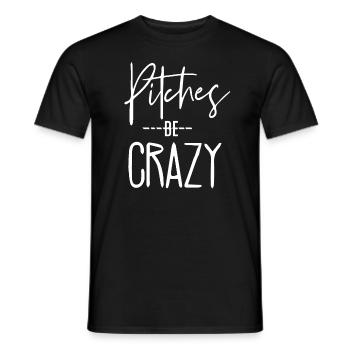 Baseball for Women - Pitches be Crazy - Men's T-Shirt - black - Front - AI Model Male 178 light (178cm)