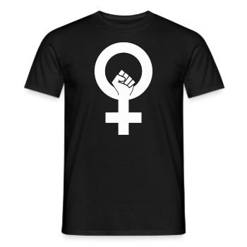 International Women's Day Strong Women Feminist - Men's T-Shirt - black - Front - AI Model Male 178 light (178cm)