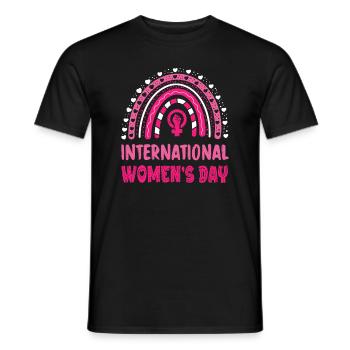 8 March Happy Women's Day - International Women's - Men's T-Shirt - black - Front - AI Model Male 178 light (178cm)