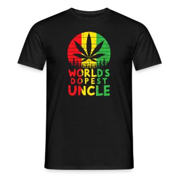 Worlds Dopest Onkel Rasta Jamaikanisches Gras Cannabi - Männer T-Shirt - Schwarz - Vorne - AI Model Male 178 light (178cm)