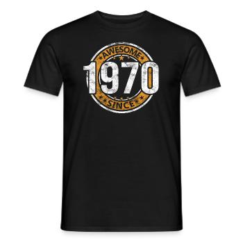 Génial depuis 1970 Retro Vintage Birthday - T-shirt homme - noir - Devant - AI Model Male 178 light (178cm)