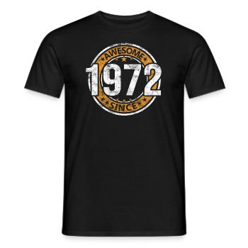 Awesome Since 1972 Retro Vintage Geburtstag - Männer T-Shirt - Schwarz - Vorne - AI Model Male 178 light (178cm)
