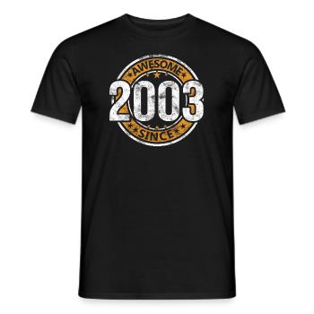 Awesome Since 2003 Retro Vintage Geburtstag - Männer T-Shirt - Schwarz - Vorne - AI Model Male 178 light (178cm)
