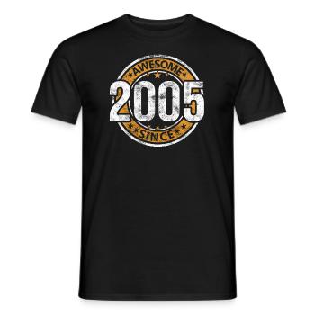 Awesome Since 2005 Retro Vintage Geburtstag - Männer T-Shirt - Schwarz - Vorne - AI Model Male 178 light (178cm)