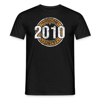 Awesome Since 2010 Retro Vintage Geburtstag - Männer T-Shirt - Schwarz - Vorne - AI Model Male 178 light (178cm)