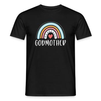 Patin Geschenke Familie Regenbogen Grafik - Männer T-Shirt - Schwarz - Vorne - AI Model Male 178 light (178cm)