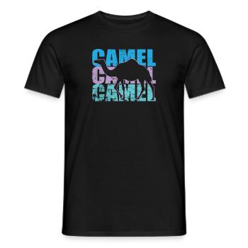 Camel Wüste Dromedar Höcker Karawane - Männer T-Shirt - Schwarz - Vorne - AI Model Male 178 light (178cm)