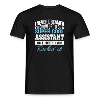Funny Assistant Gift Admin - Men's T-Shirt - black - Front - AI Model Male 178 light (178cm)