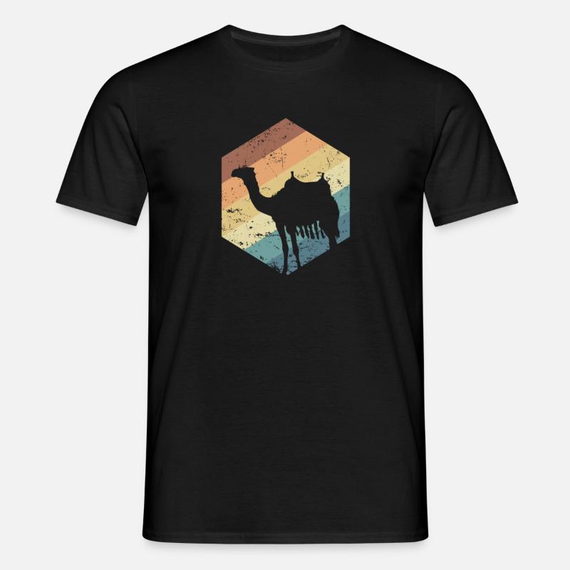 Kamel Dromedar Karawane Höcker Wüste - Männer T-Shirt - Schwarz