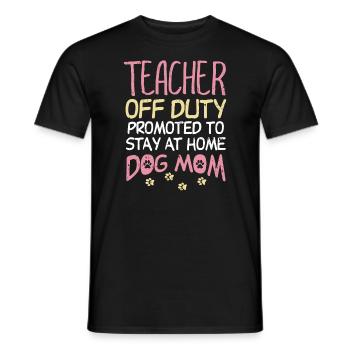 Professeur hors service promu à Dog Mom Funny Retirem - T-shirt homme - noir - Devant - AI Model Male 178 light (178cm)